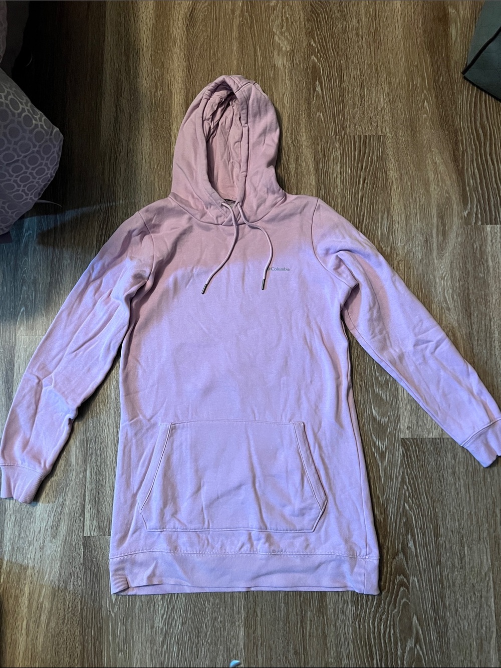 Columbia Lavender Hooded Pullover Sweatshirt Dress